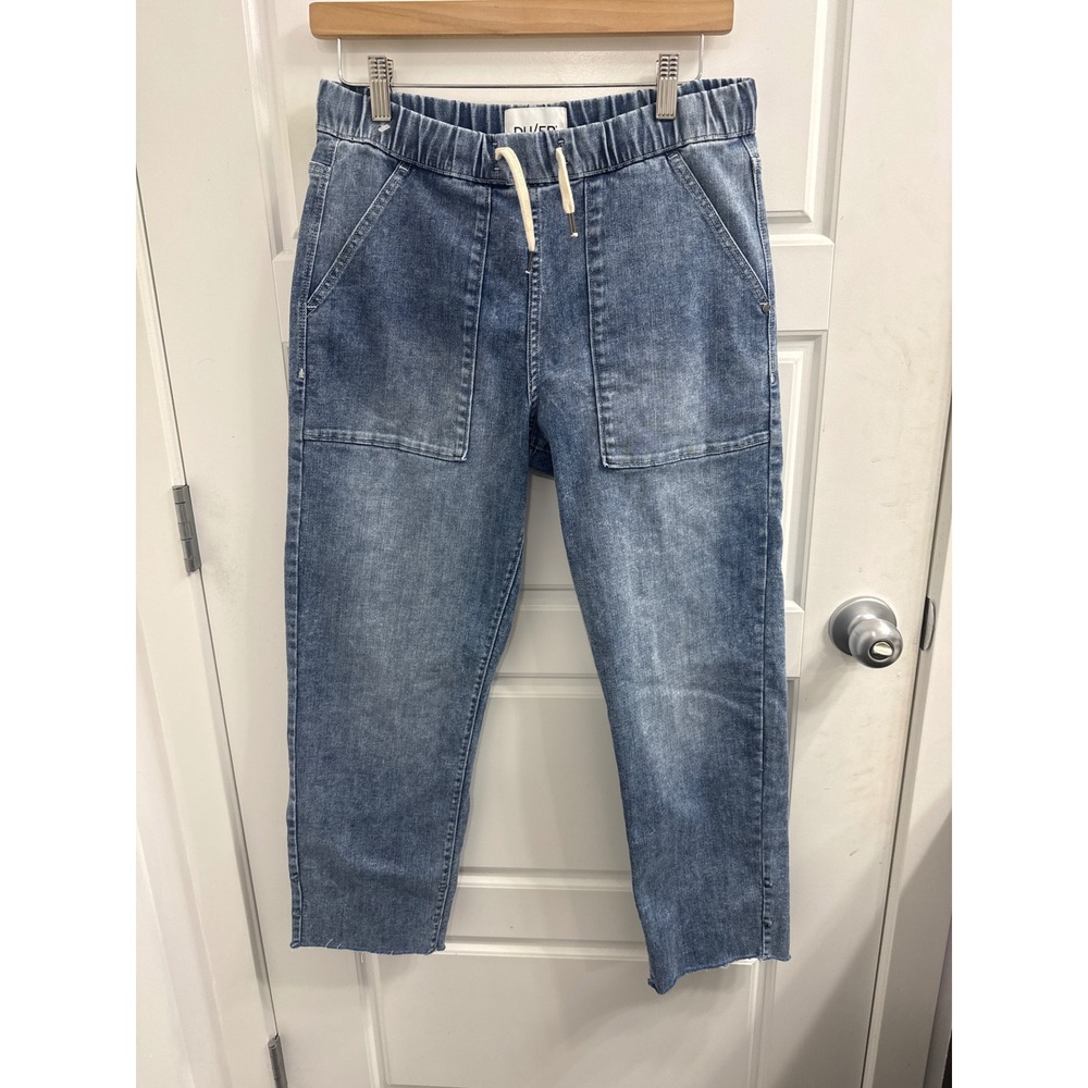 DU/ER Performance Denim Joggers Small Wash Elastic Waist Jeans Drawstring‎